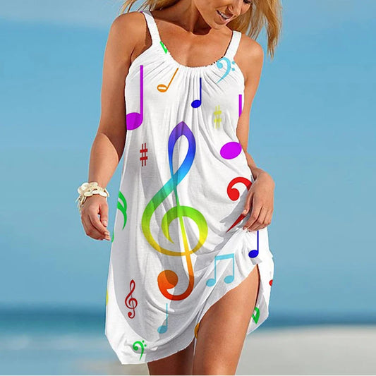 trendy summer dress ladies fashion outfit printed sundress floral strap dress casual summer wear stylish women's clothing chic sleeveless dress vibrant summer fashion trendy street style dress beach-ready dress women's summer wardrobe fashionable strap dress unique summer apparel women's casual wear floral print sundress comfortable summer style modern women's fashion