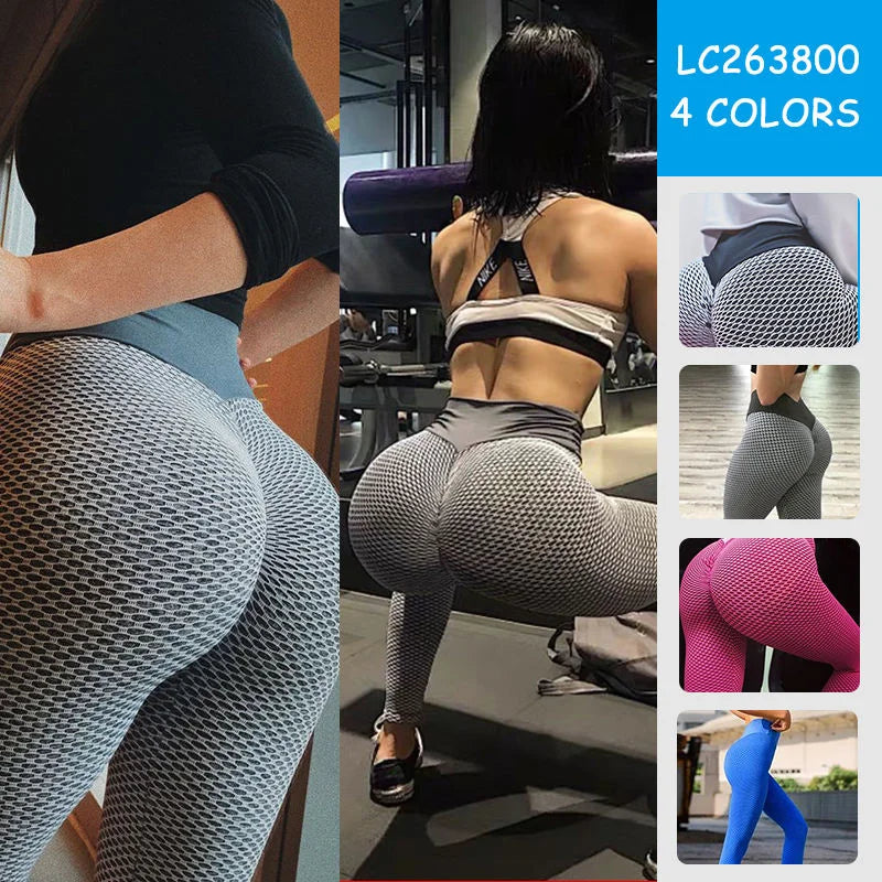 Moda Tik-Tok Ladies Vita alta Stretti Sport Allenamento Butt Lift Pantaloni Yoga Tik Tok Fitness Leggings personalizzati per le donne