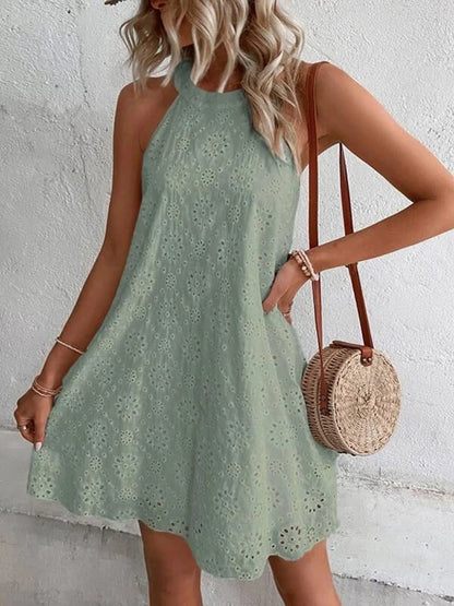 Women's Elegant Mini Dress Summer White Sleeveless Short Dresses Femal Party Dresses For Woman Stylish Clothes 2024 New Year