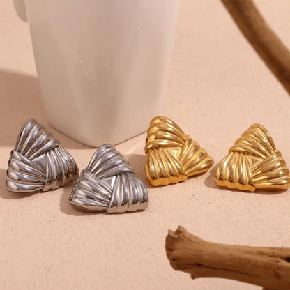 Bilandi Fashion Jewelry Vintage Temperament Metal Triangle Earrings For Girl Party Gifts Simply Design Ear Accessories Hot Sale