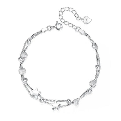 Argento sterling 925 Bellissime stelle Bracciali per donne stilista coreano festa Gioielli da sposa Regali di festa