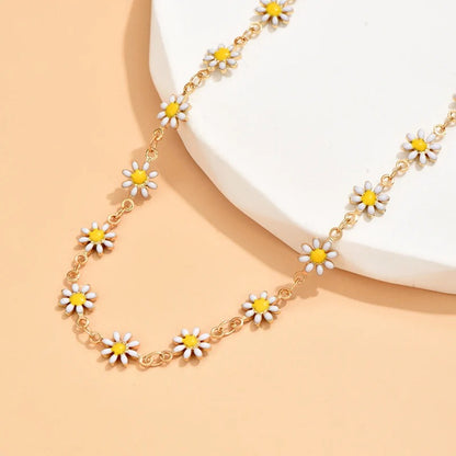 Flower Clavicle Necklace For Women